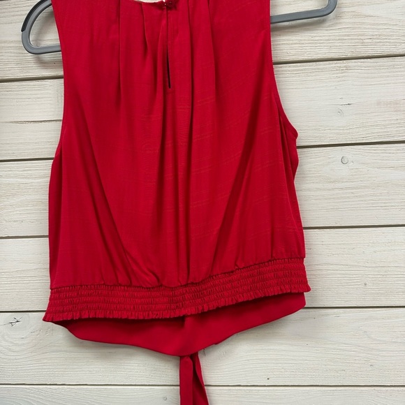 LOFT Sleeveless Tie-Front Blouse – Red – Size M – NWT - Picture 5 of 8
